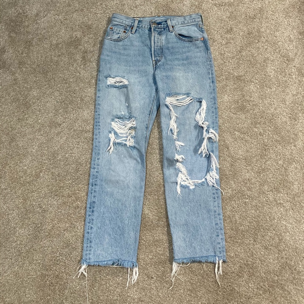 Levi’s 501 High Rise Ultra Distressed Jeans